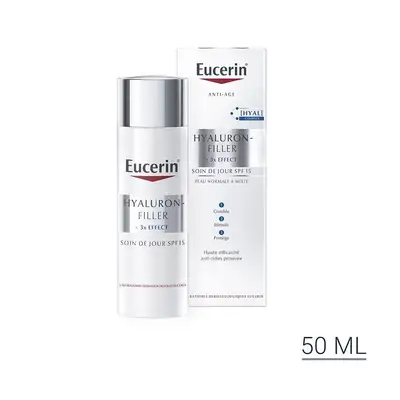 Eucerin Hyaluron-filler + 3x Effect Soin De Jour Peau Normale A Mixte Spf15 50ml