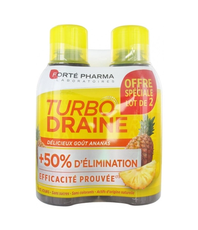 Forte Pharma Turbodraine Minceur Lot Promo De 2 X 500 Ml - Gout Ananas