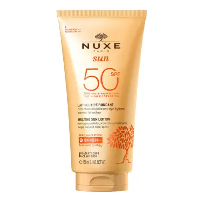 Nuxe Sun Lait Solaire Fondant Haute Protection Visage Et Corps Ecran Spf50 - 150ml