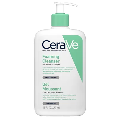 Cerave Gel Moussant Nettoyant - Peaux Normales à Grasses - 473ml