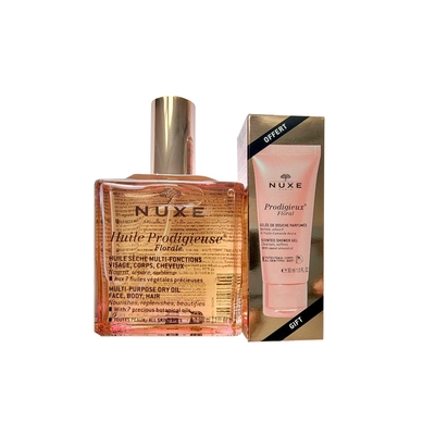 Nuxe Huile Prodigieuse Florale 100ml + Gelee De Douche Parfumee 30ml Offerte