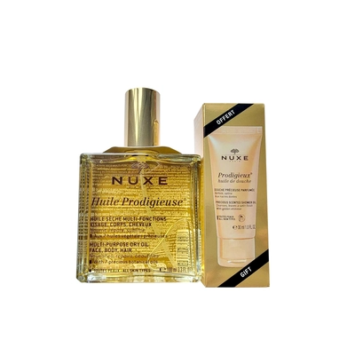 Nuxe Huile Prodigieuse 100ml + Huile De Douche Prodigieux 30ml Offerte