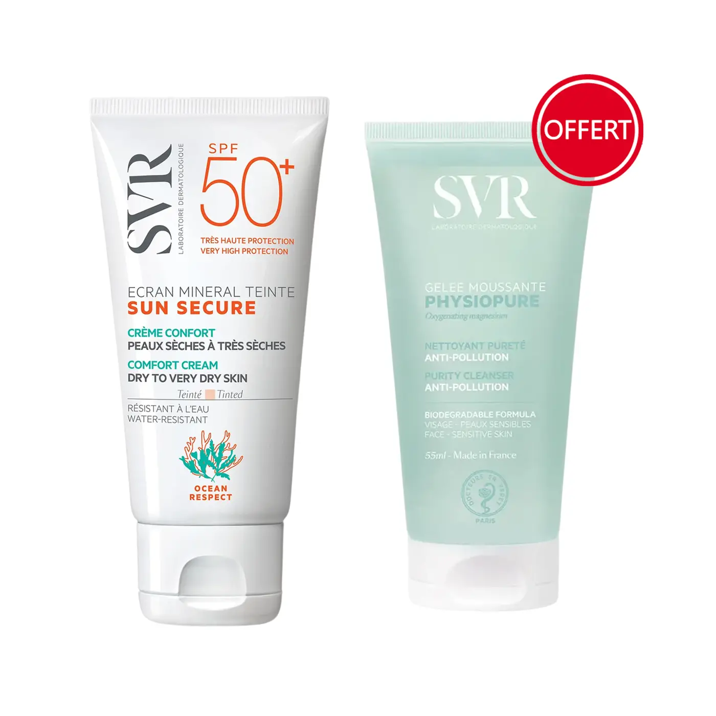 Svr Sun Secure Ecran Mineral Teinte - Peaux Seches à Tres Seches - Spf50+ 50ml