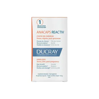 Ducray Anacaps Reactiv - Anti Chute Reactionnelle - 30 Gelules