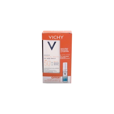Vichy Pack Promotionnel Capital Soleil Uv-age Daily Ecran Spf50 50ml + Mineral 89 Serum Booster 10ml Offert
