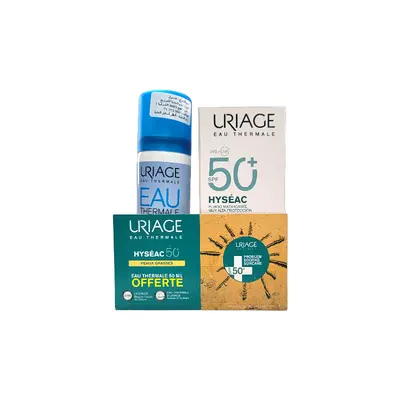 Uriage Pack Ecran Hyseac Fluide Solaire Spf50+ 50ml + Eau Thermale Spray 50ml Offerte