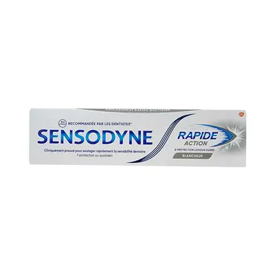 Sensodyne Rapide Action Dentifrice Dents Sensibles Blancheur 75ml