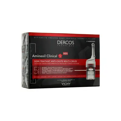 Vichy Dercos Aminexil Clinical 5 Soin Traitant Anti-chute Homme 21 Doses X 6ml