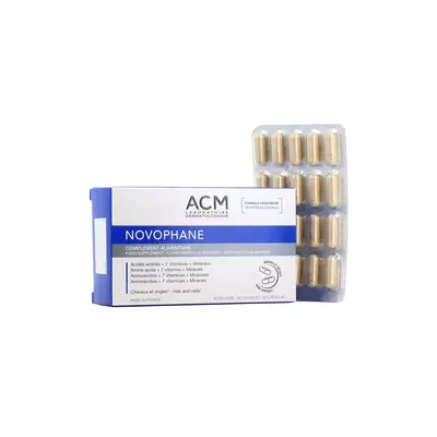 Acm Novophane Complementaire Alimentaire Cheveux Et Ongles 60 Gellules