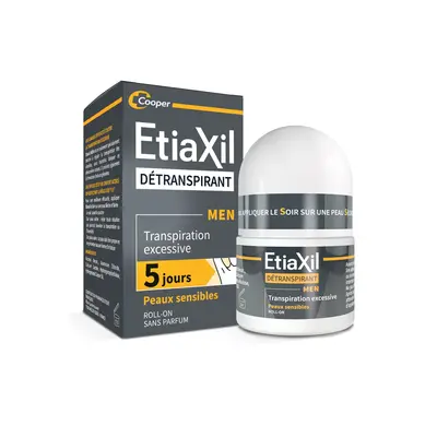 Etiaxil Detranspirant Men Peaux Sensibles Roll-on 15ml