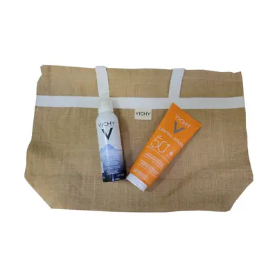 Vichy Sac De Plage Capital Soleil Lait 300ml + Eau Thermale Spray 150ml