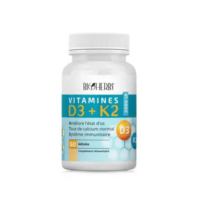 Bioherbs Vitamines D3+k2 - 60 Gelules