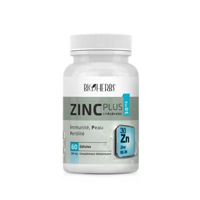 Bioherbs Zinc Plus 30mg - 60 Gelules