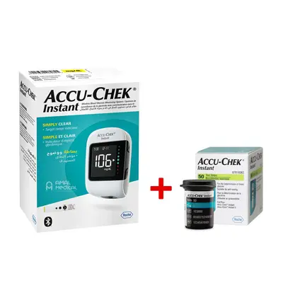Accu-chek Instant Coffret Lecteur Glycemie + 60 Bandelettes