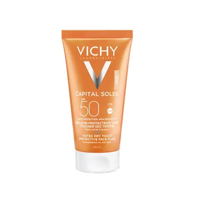 Vichy Capital Soleil Emulsion Toucher Sec Teintee - Ecran Spf50+ 50ml