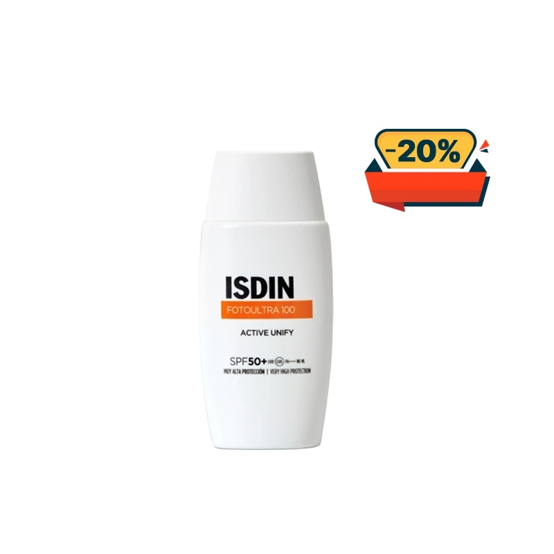 Isdin Foto Ultra Active Unify Depigmentant - Ecran Solaire Invisible Spf50+ - 50ml