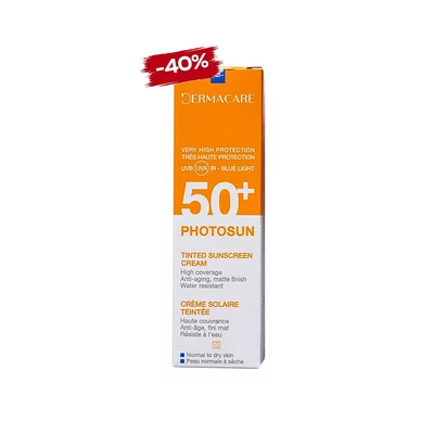 Dermacare Photosun Creme Solaire Teintee 01 - Peaux Normales A Seches Ecran Spf50 - 50ml