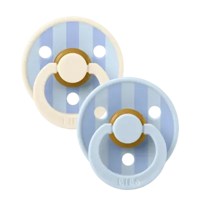 Bibs Studio Colour Lot 2 Sucettes Taille 1 - Baby Blue Dusty Blue Mix - 0 à 6 Mois