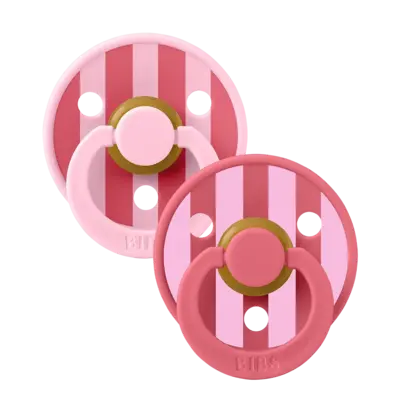 Bibs Studio Colour Lot 2 Sucettes Taille 1 - Baby Pink Coral Mix - 0 A 6 Mois