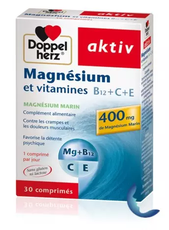 Doppelherz Magnésium et vitamines b12+c+e