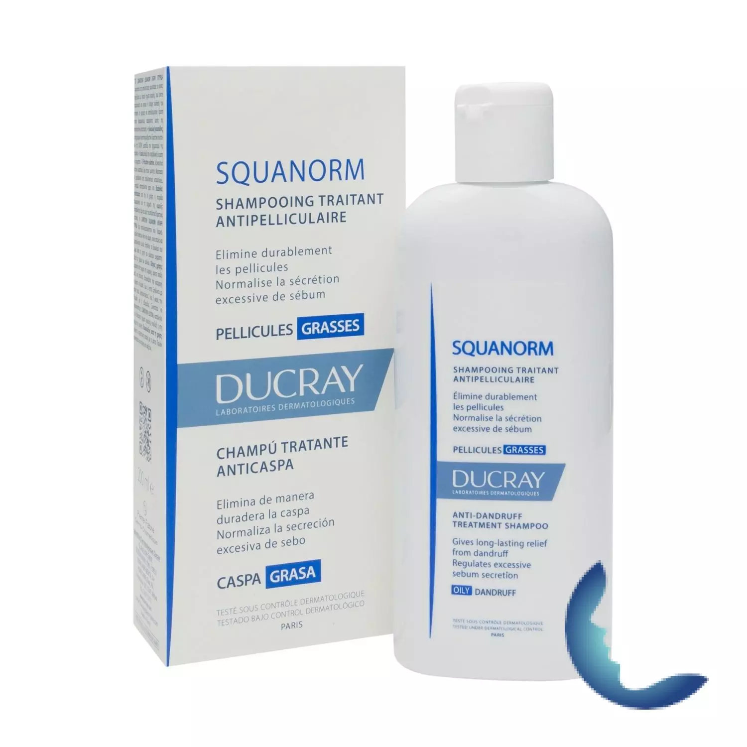 Ducray Squanorm Shampooing Traitant Pellicules Grasses 200ml