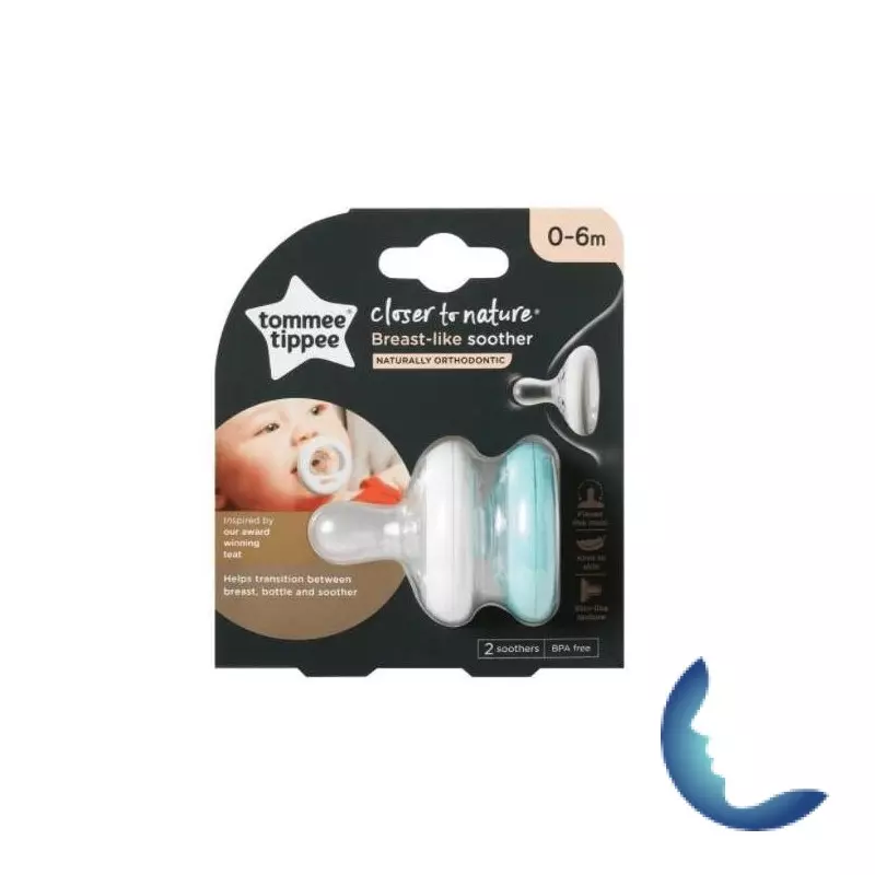 TOMMEE TIPPEE CLOSE TO NATURE 2 SUCETTES BREAST-LIKE 0-6M
