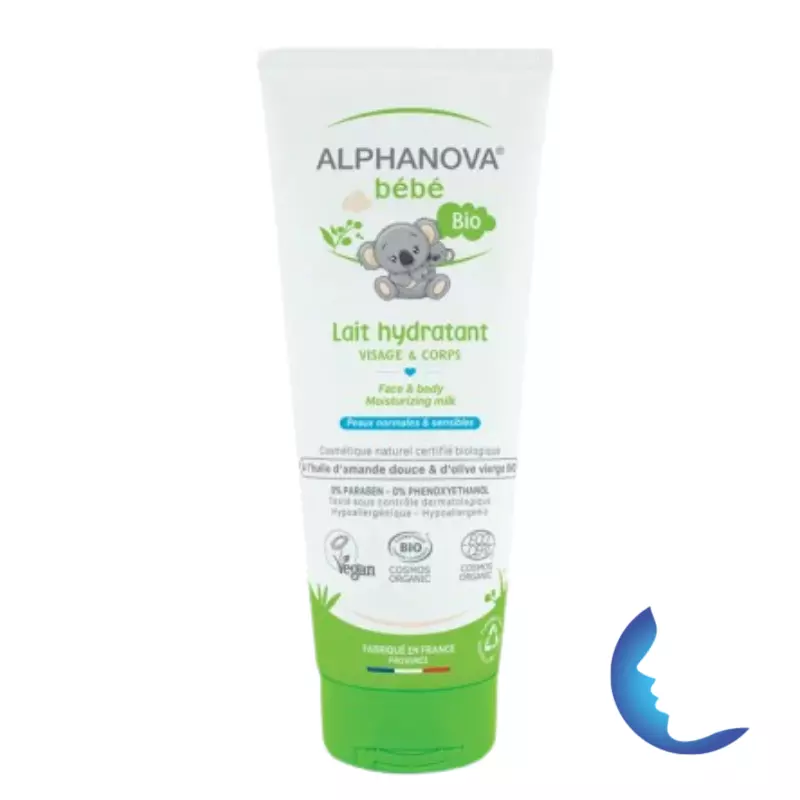 Alphanova Bébé Bio Lait Hydratant Visage& Corps, 200ml