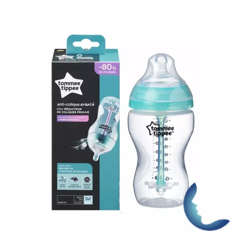 TOMMEE TIPPEE BIBERON ADVANCED ANTI-COLIQUE TURQUOISE 3M+ 340ML