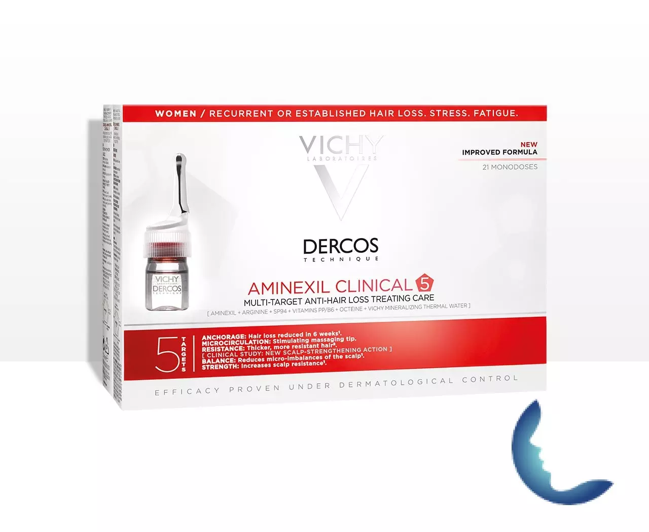 Vichy Dercos Aminexil Clinical 5 Femme , 21 Ampoules