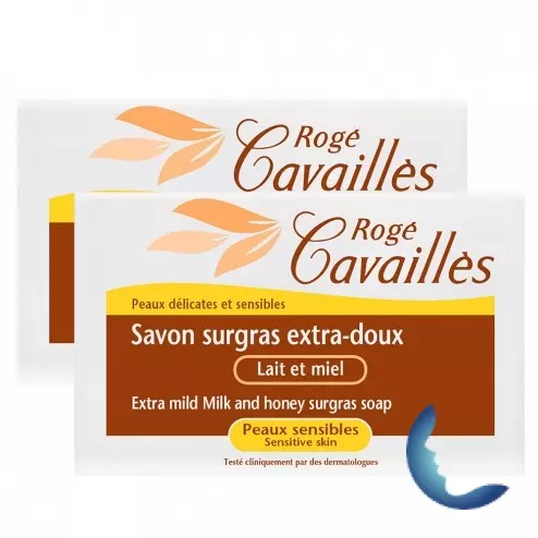 ROGE CAVAILLES Savon surgras Extra Doux Lait et Miel, 150g