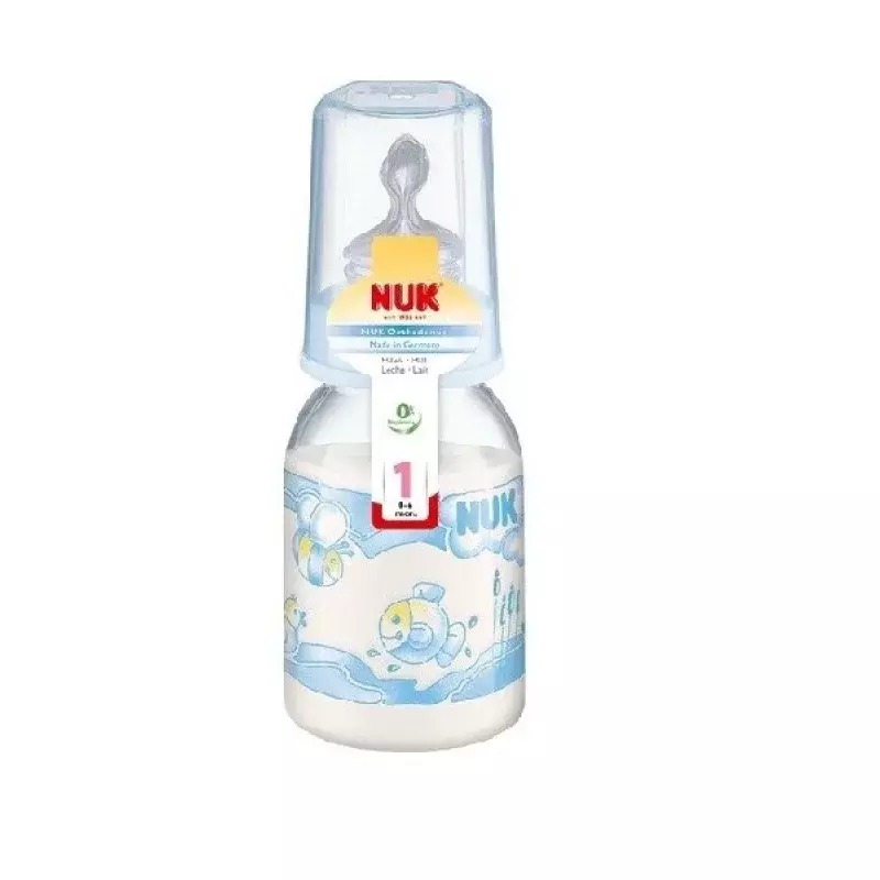 NUK Tunisia - NUK-Biberon Tasse température contrôle (+ 6 mois) • Bec en  silicone. • Biberon en polypropylène incassable avec graduation température  contrôle • Anti-fuite. • Contenance: 150 ml. • Disponible en plusieurs  couleurs 💚💜🤍💛