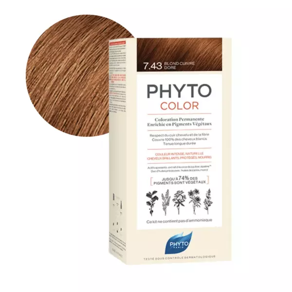 PHYTO COLOR 7.43 BLOND CUIVRÉ DORÉ