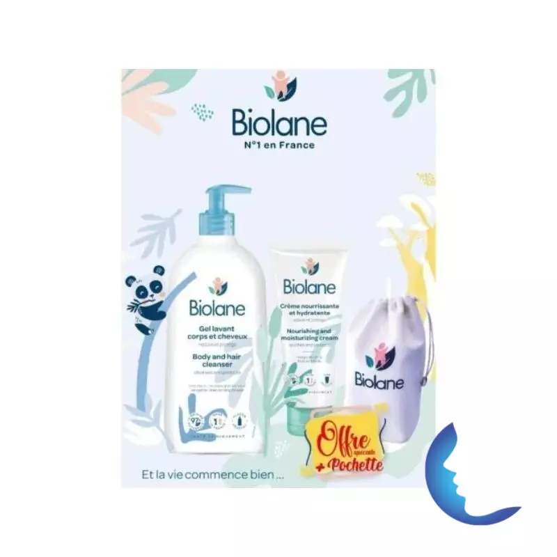 Biolane Bourse Gel Lavant + Crème Nourrissante Hydratante