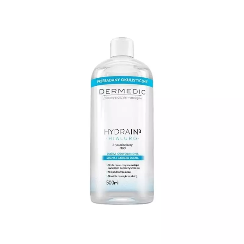 Dermedic Hydrain3 Eau micellaire, 500ml