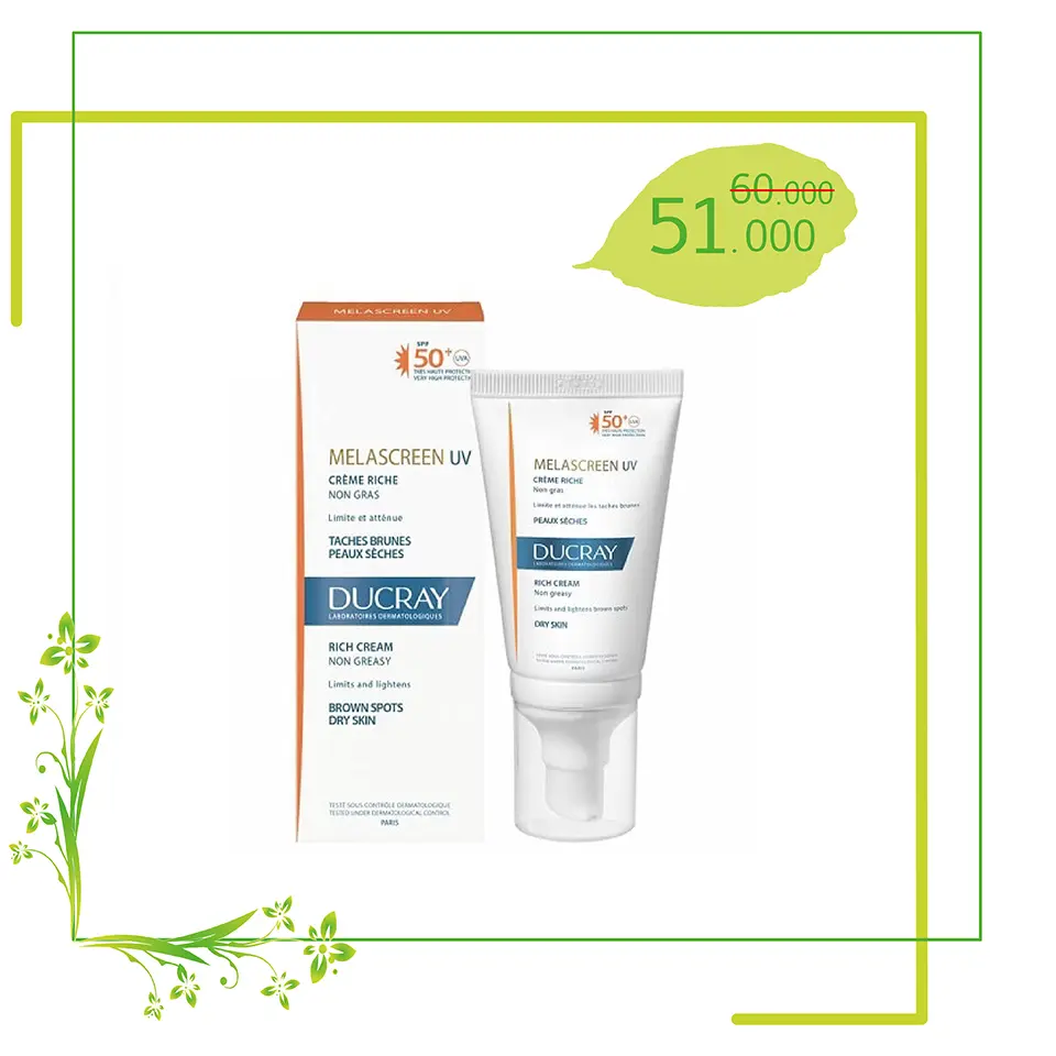 DUCRAY MELASCREEN UV CRÈME RICHE SPF50+, 50ml