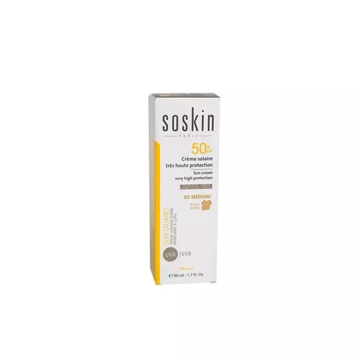 SOSKIN 02 CREME SOLAIRE TEINTEE MEDIUM SPF50+, 50 ml