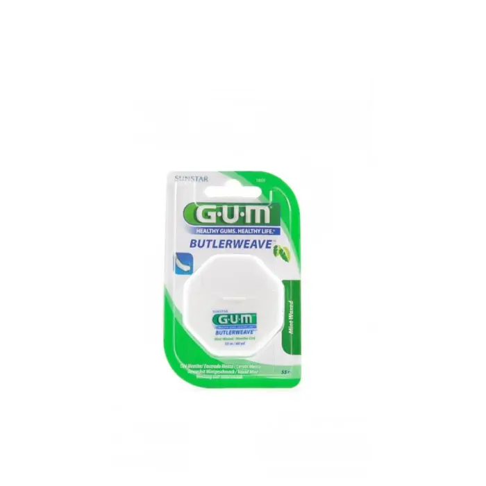 GUM FILS DENTAIRES PLATS CIRE MENTHOLE 55M 1855