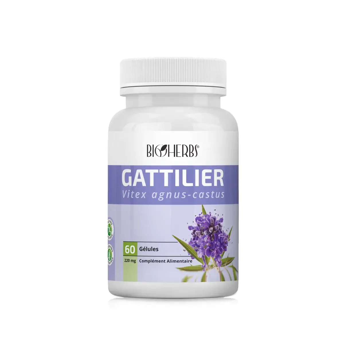 GATTILIER – VITEX عشبة كف مريم : 60 Gélules bioherbs