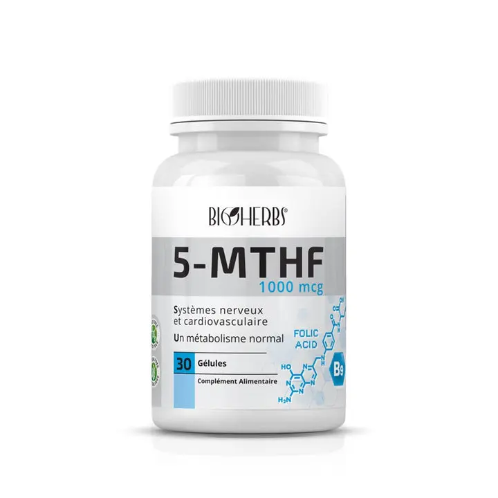 5-MTHF : VITAMINE B9 30 Gélules bioherbs