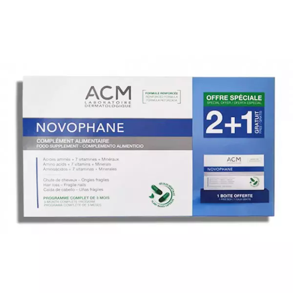 ACM NOVOPHANE COMPLEMENT ALIMENTAIRE 3 MOIS 180 GELULES