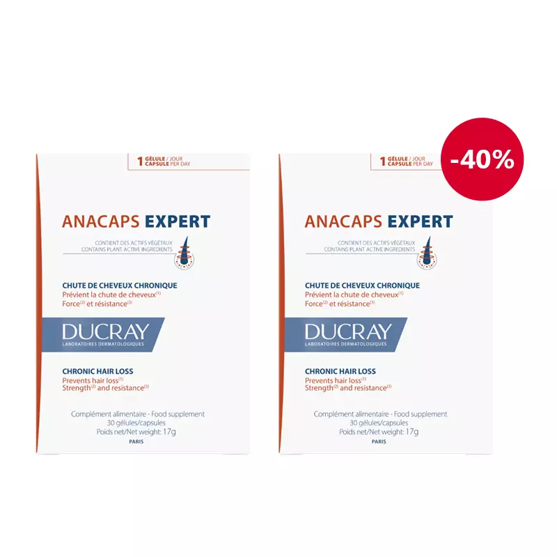 DUCRAY PACK PROMOTIONNEL ANACAPS EXPERT 30 GELULES - 2EME BOITE -40%