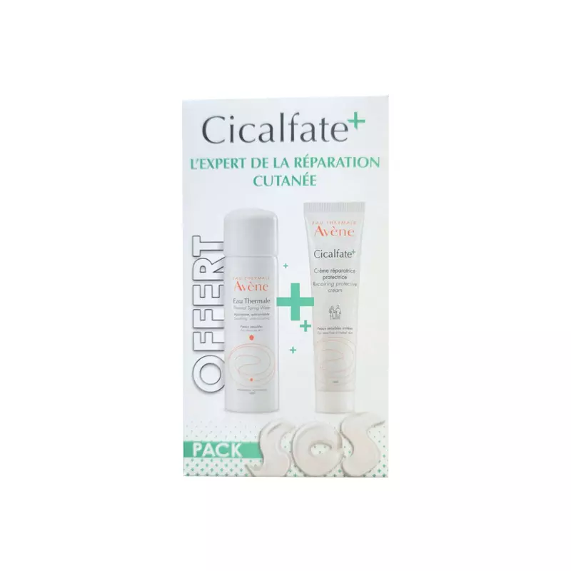 AVENE PACK SOS CICALFATE+ CREME REPARATRICE PROTECTRICE 40ML + EAU THERMALE SPRAY 50ML OFFERTE