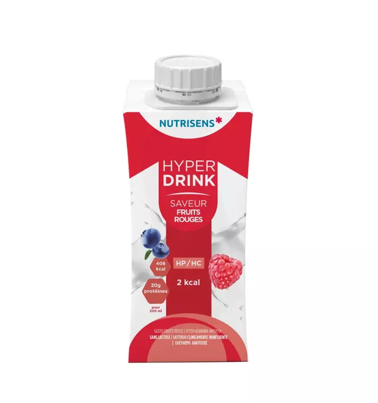 NUTRISENS HYPER DRINK HP/HC 2KCAL SAVEUR FRUITS ROUGES 200ML
