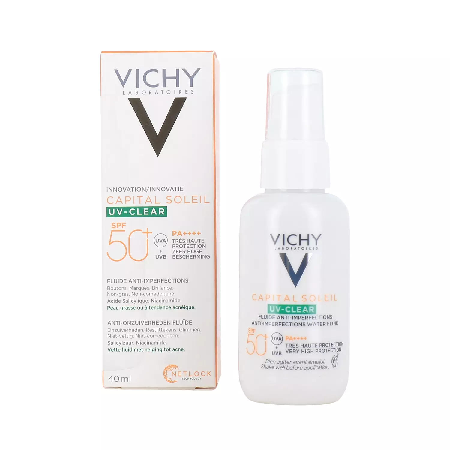 VICHY CAPITAL SOLEIL UV-CLEAR FLUIDE ANTI-IMPERFECTIONS SPF50+ 40ML