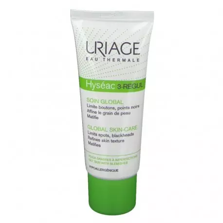 URIAGE HYSEAC 3 REGUL SOIN GLOBAL UNIVERSELLE SPF30 PEAUX GRASSES A IMPERFECTIONS 40ML