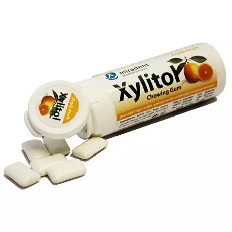 Miradent Xylitol chewing gum fruit