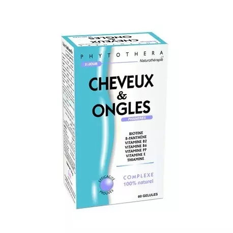 Phyto Thera cheveux et ongles 60 gellules