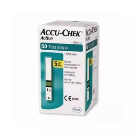 Accu chek active test strips – 50 bandelettes