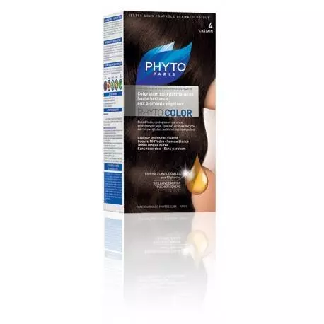 Coloration cheveux PhytoColor Chatin 4