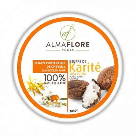 Beurre de Karité ylang ylang orange de ALMAFLORE 100g